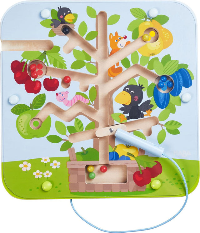 Haba Magnetspiel Obstgarten 21,5 x 21,5 cm Holz grün blau