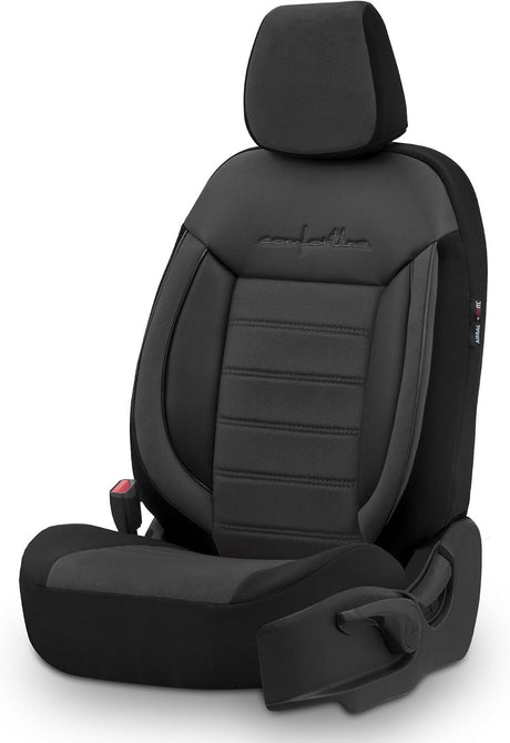 Otom Comfortline Sitzbezugset - Leder Textil - 11-teilig - Schwarz