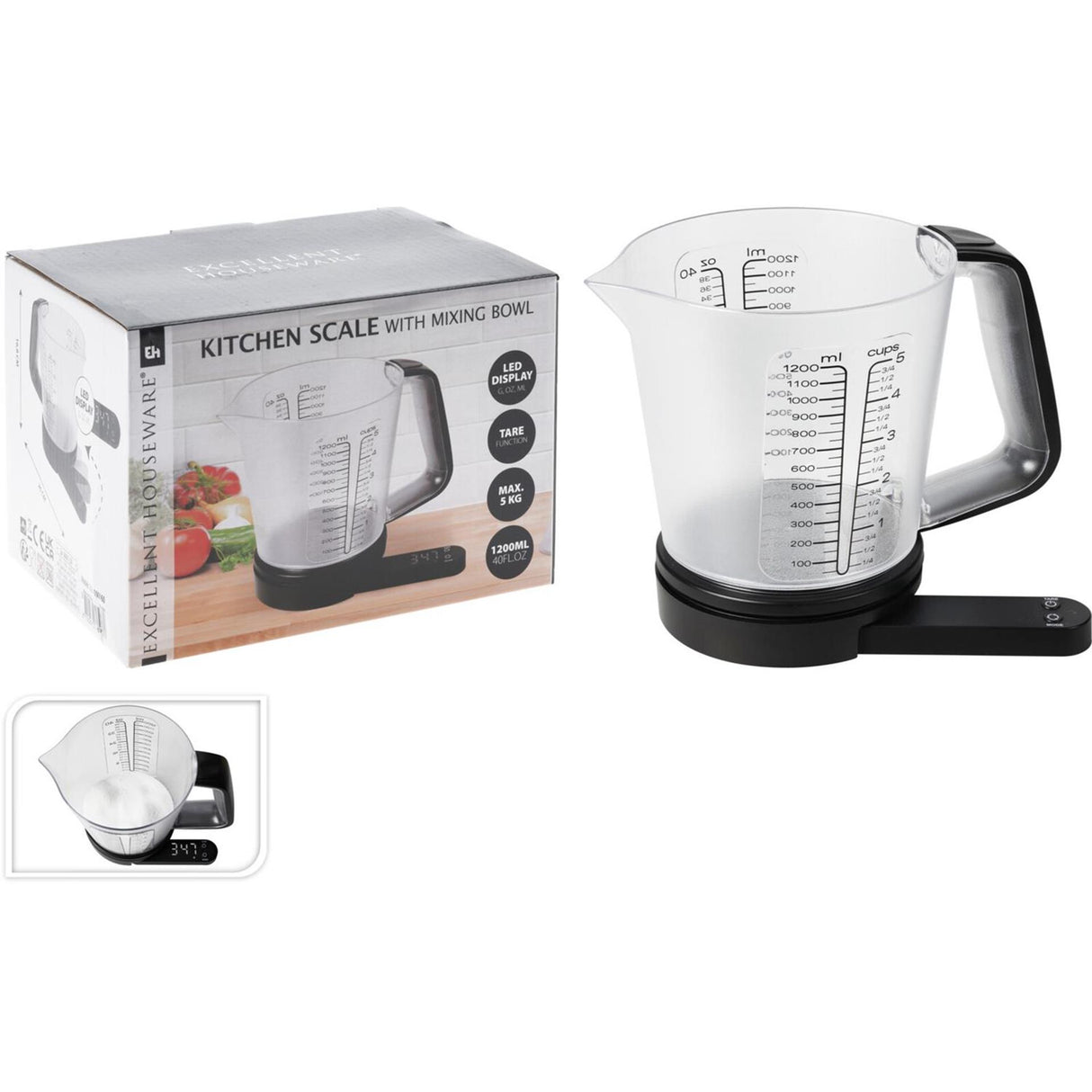 Ausgezeichnete Hauswarenküchenskala mit Messbecher 1200 ml