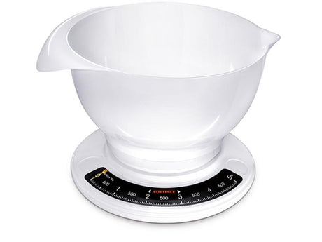 Soehnle 65054 culina pro analoge Küchenwaage mit Rührschüssel 2,5l weiß