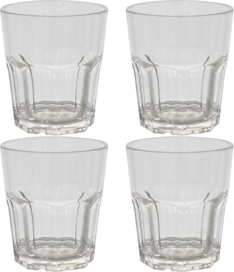 Eurotrail borrelglas - 35 ml - 4 stuks - transparant