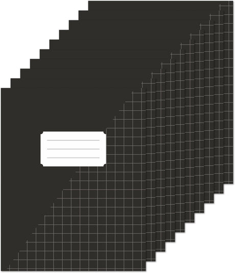 Kangaro-Notizbücher A5 – mit Raute 10 mm – schwarz – 10 Stück