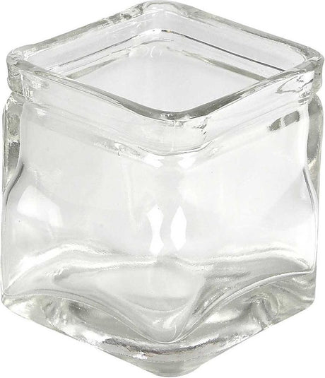 Creativ company glass square lantern 7.5x7.5 cm, 12 pieces