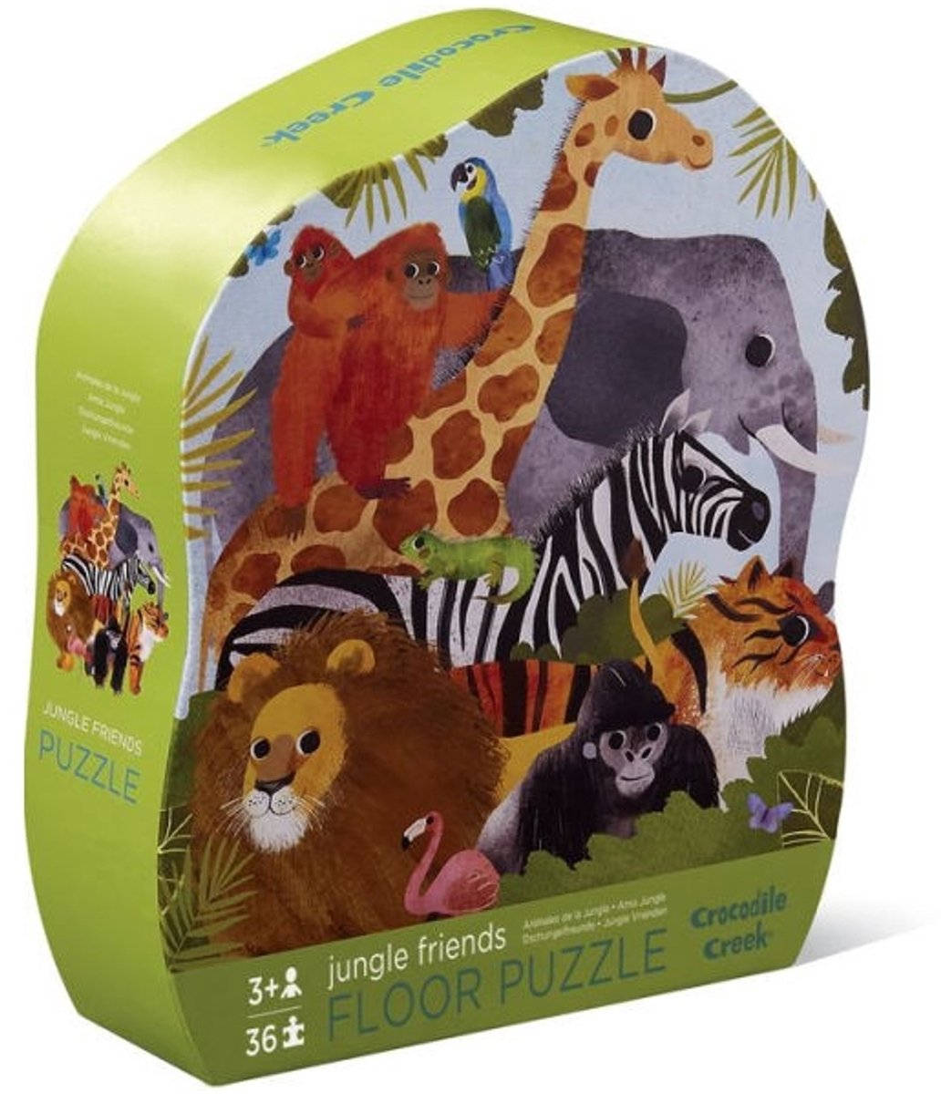 Crocodile Creek Bodenpuzzle 36 Teile – ab 3 Jahren – Dschungelfreunde