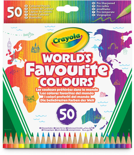 Crayola world’s favourite colours, 50 kleurpotloden
