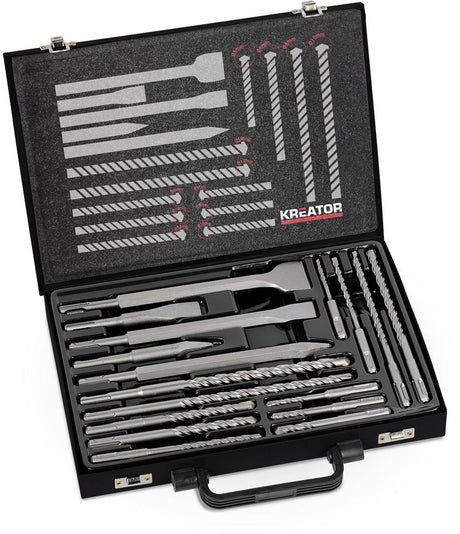 Kreator krt012801 – Bit- und Bohrer-Set – SDS-Plus – 17-teiliges Meißelset