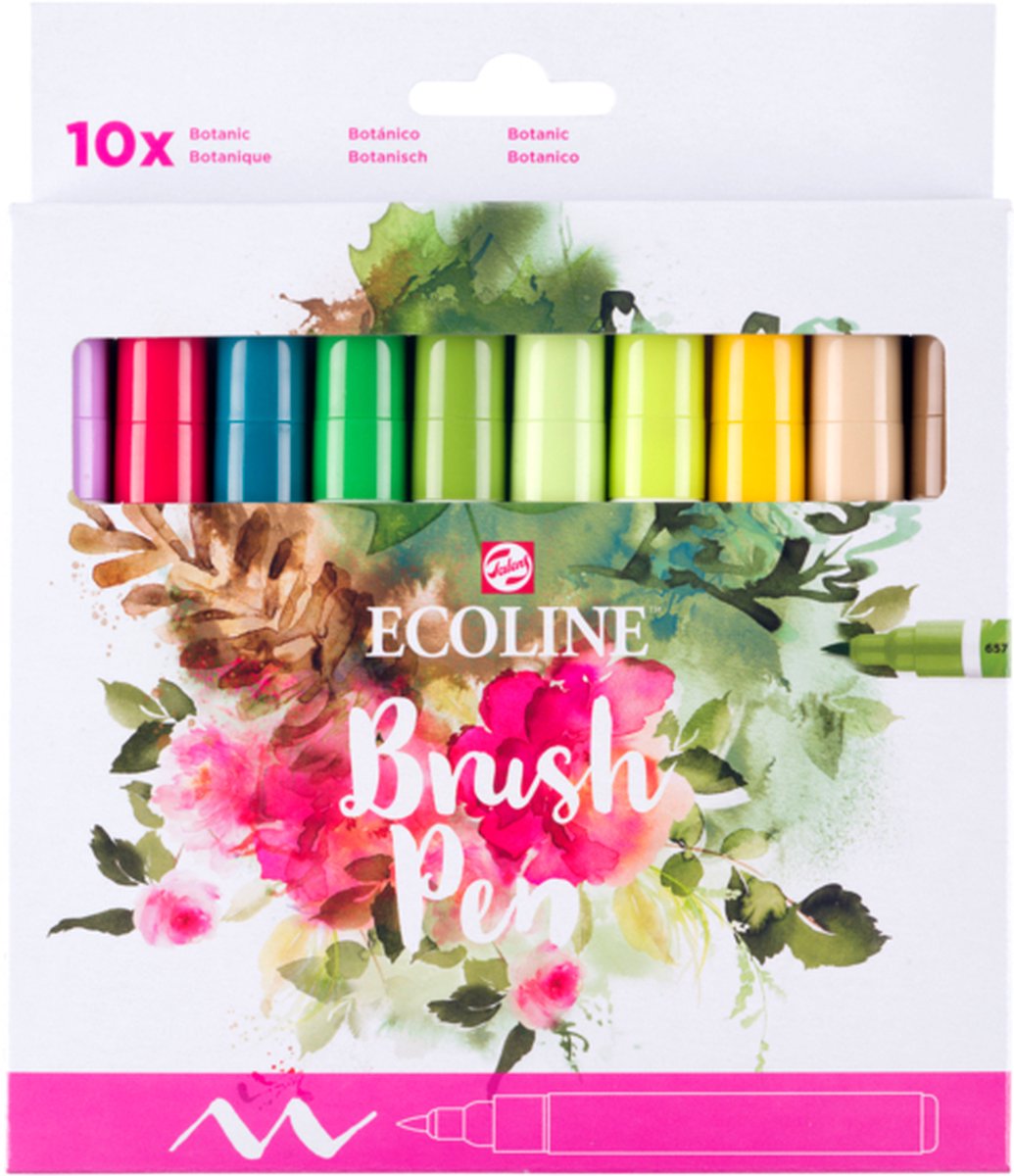 Ecoline Pinselstift-Set botanisch, 10 Farben