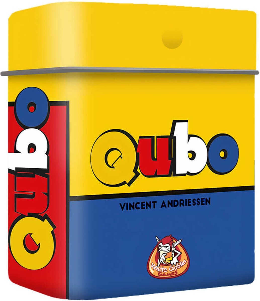 Weiße Koboldspiele - Qubo - Kartenspiel - 2 bis 4 Spieler - 20 Minuten - ab 7 Jahren - schöne Mitnehmdose
