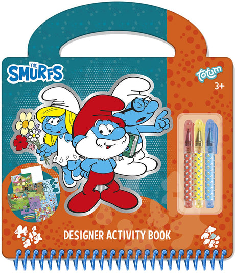 Totum de smurfen - designer vakantieboek tekenen stickeren schrijven - 25 delig doeboek incl. stickers en sjablonen - knutselen speelgoed meisjes en jongens