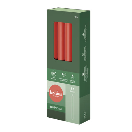 Bolsius Tafelkerzen 230 20 rot 8 Stück