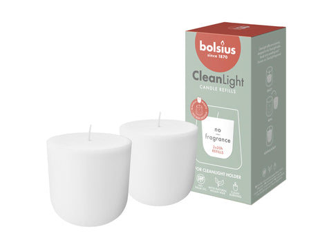 Bolsius Nachfüllung Clean Light Zero 2 Stk.