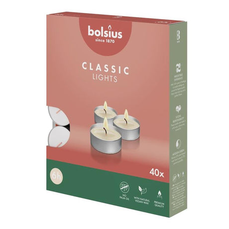 Bolsius Teelicht 6 Stunden Box à 40 Stück