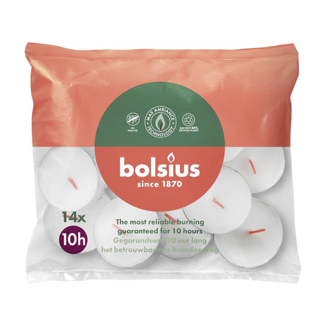 Bolsius maxi hellweiß 10h Beutel mit 14 Stk