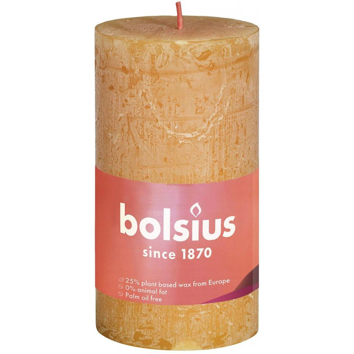Bolsius rustikale Stumpenkerze 100 50 Ocker
