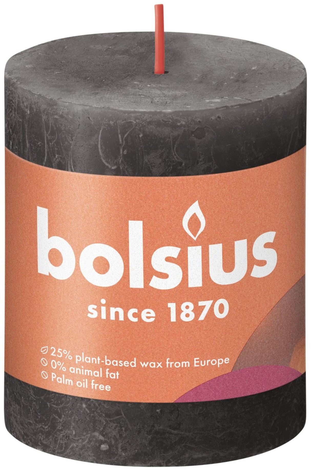 Bolsius Rustikkerze 80 68 grau