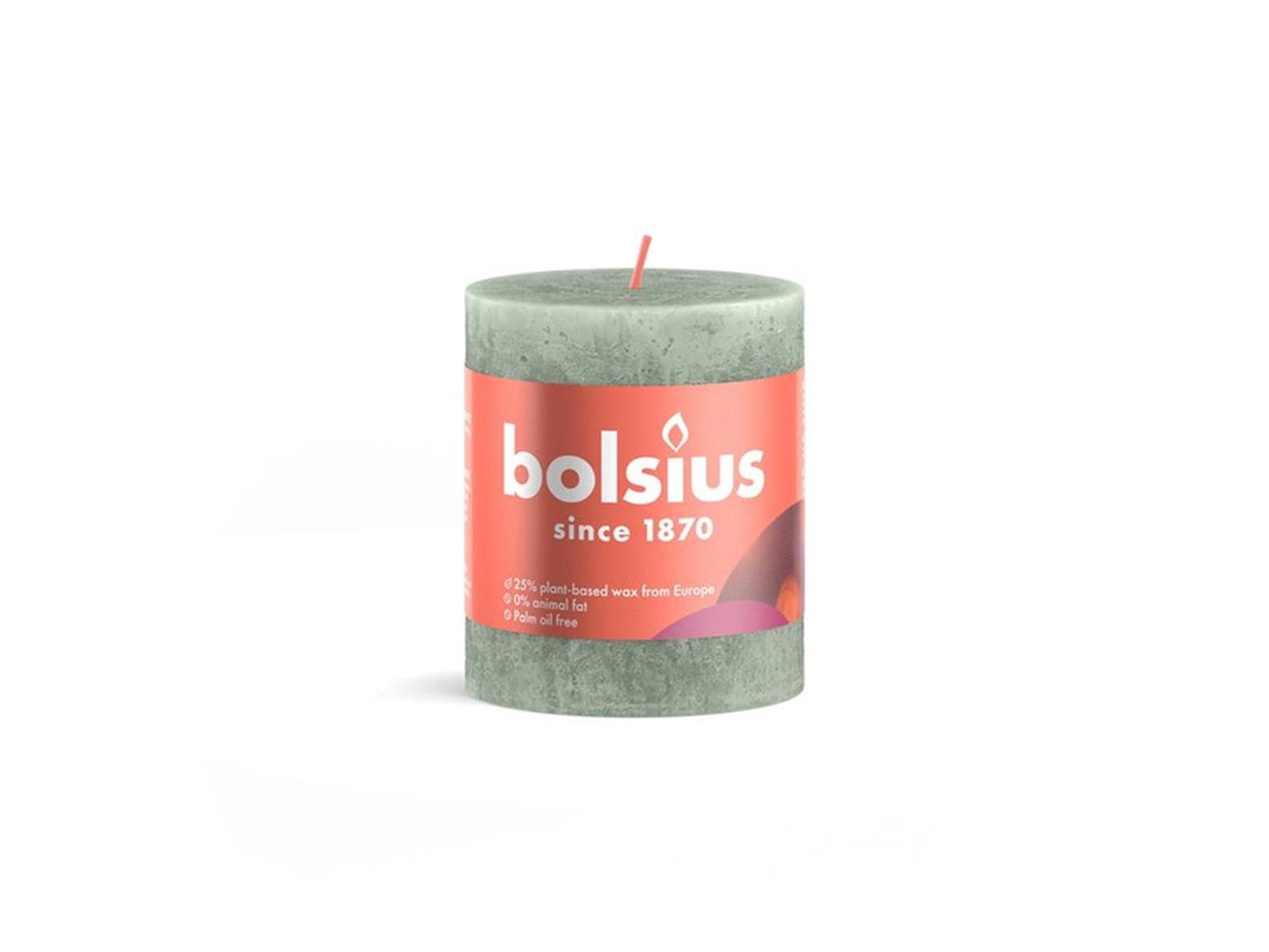 Bolsius Rustikkerze 80 68 Jadegrün