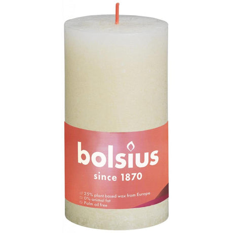 Bolsius rustikale Stumpenkerze 130 68 Elfenbein