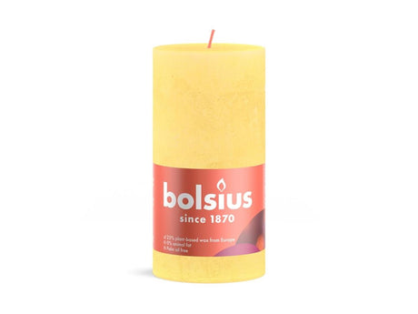 Bolsius Rustikkerze 130 68 gelb
