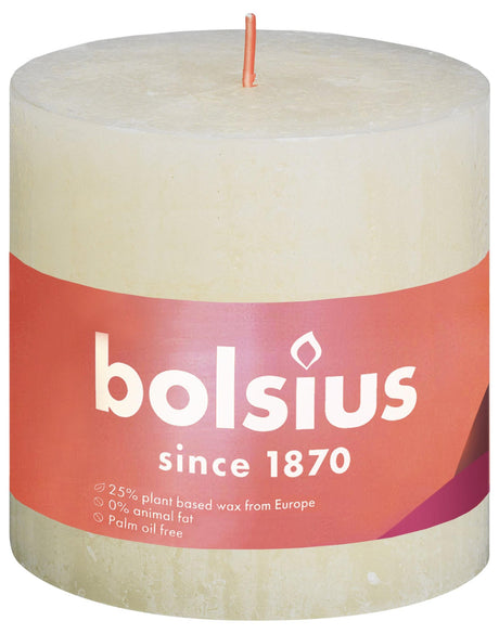 Bolsius rustikale Stumpenkerze 100 100 Elfenbein