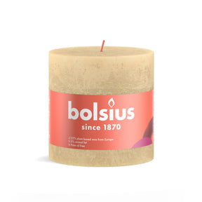 Bolsius Stumpenkerze 100 100 rustikal haferbeige-haferbeige