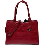 Laptoptasche Socha Croco Burgund