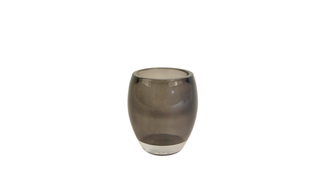 Theelichthouder (zwaar dik glas) h10 d7cm antra