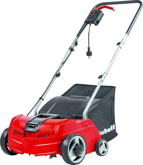 Einhell Elektro-Vertikutierer-Belüfter GC-SA 1231 1 – 1200 W – für Rasenflächen bis 300 m² – bis 9 mm Arbeitstiefe – 16 Messer – 45 Belüftungskrallen – 28 l Fangbox