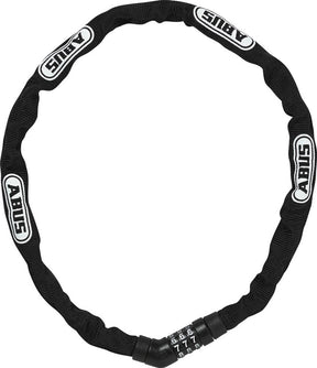 ABUS 4804C 75 Schwarzes Fahrradkettenschloss, 4 mm, 75 cm, Figurenschloss