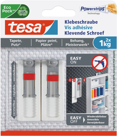 Tesa 1051202 - einstellen. selbstklebende schraubenempfindliche Flächen 1kg | 6 Stück