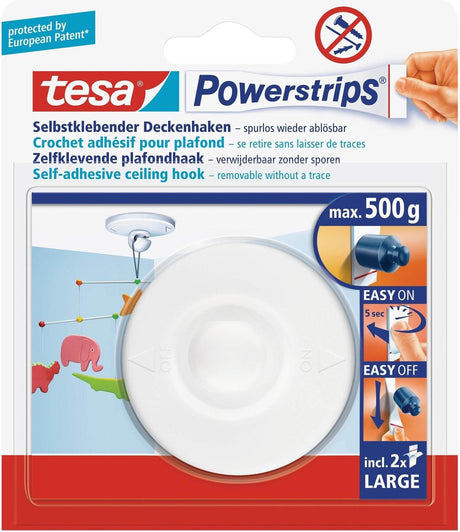 Tesa 1001510 - Steckdosenleisten deckenhoch weiß | 6 Stück