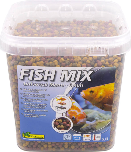 Ubbink – Fischmischung – Fischfutter – Universal 5,4 l – 6 mm – Alleinfutter – schwimmend