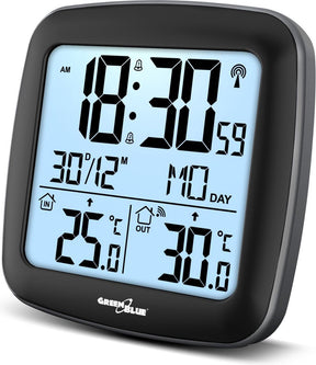 Greenblue draadloos weerstation met dcf gb542 met kalender en alarm