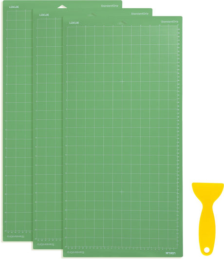 Loklik Schneidematte 3er-Pack – Schneidematten – grüner Standardgriff 30,5 x 61 cm