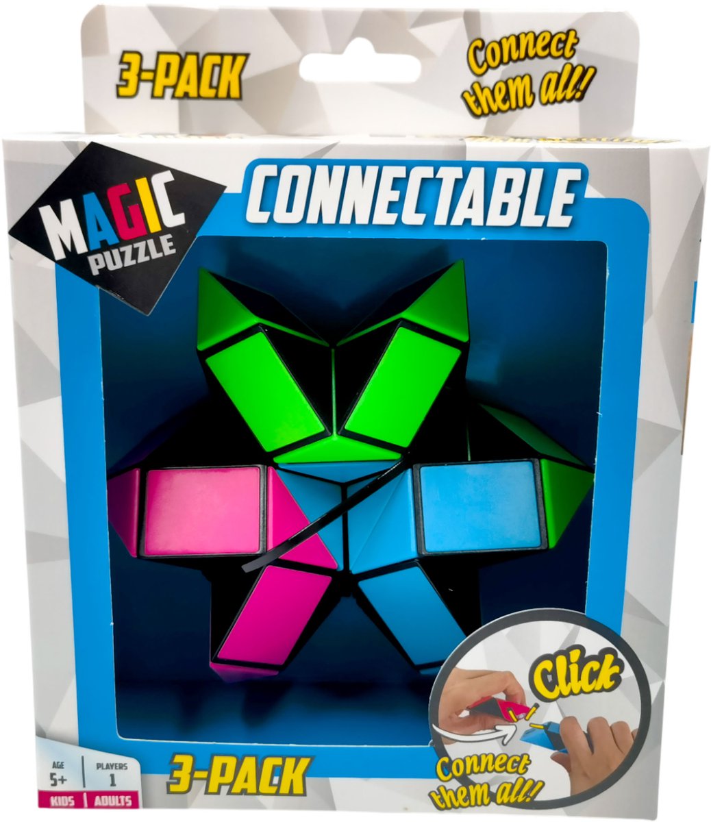 Magic Puzzle Steckpuzzle 3er Pack Geschicklichkeitsspiel Kinder.
