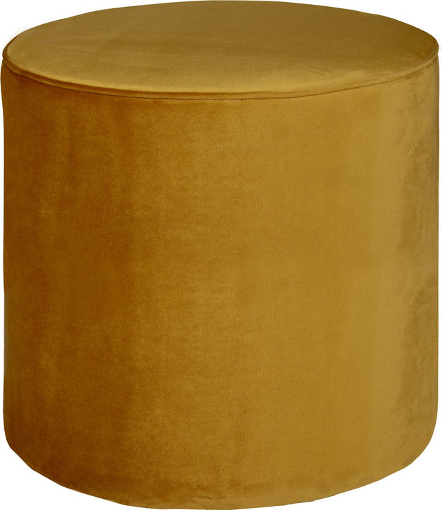 Woood Sara Sitzhocker hoch – Samt – Ocker – 46 x 46 x 46