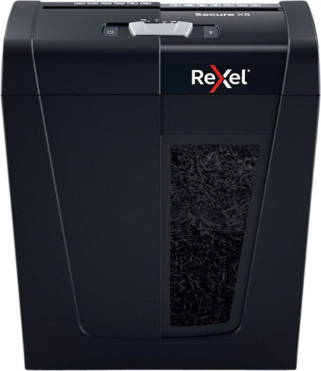 Rexel Secure X8 Leise Aktenvernichter – P4 vernichtet – bis zu 8 Blatt – 14 l – Schwarz