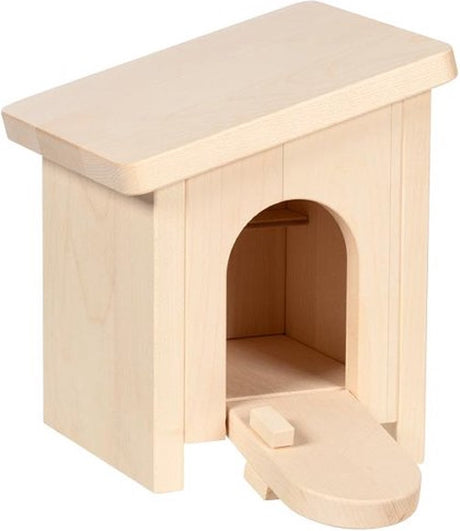 Holztiger kleiner Stall, montiert. 16x15