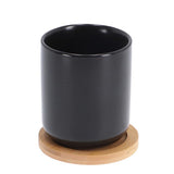 Bredemeijer Teebecher Umea 200 ml schwarz und Untersetzer Set 2