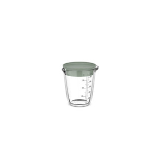 Glasmessbecher 500 ml mit Deckel nordischer Salbei | 4 Stück