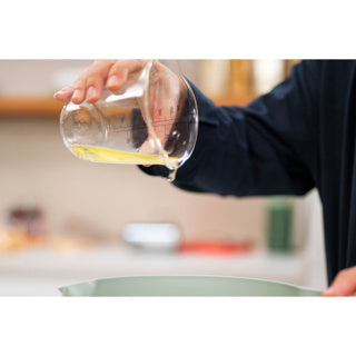 Glasmessbecher 500 ml mit Deckel nordischer Salbei | 4 Stück