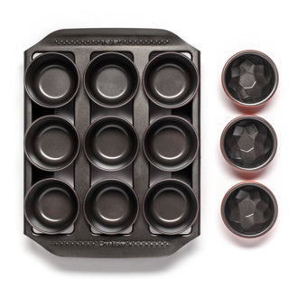 Ottosimon Backformen-Set Tefal Creabake Lila 12 Stück Metall.