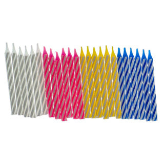 Metaltex Kuchenkerzen 24 Stück und 12 Halter | 6 Stück