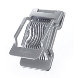 Westmark Eierschneider für runde und ovale Scheiben, einzeln gespannte Schneiddrähte aus Edelstahl, Aluminium Edelstahl, Justus, grau, 10402260