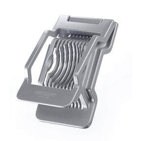 Westmark Eierschneider für runde und ovale Scheiben, einzeln gespannte Schneiddrähte aus Edelstahl, Aluminium Edelstahl, Justus, grau, 10402260