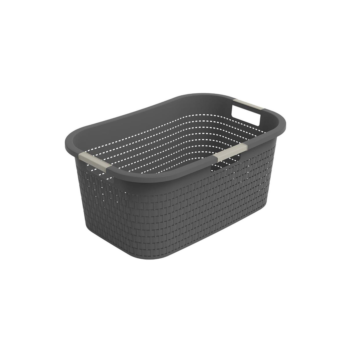 Rotho Wäschekorb Country 40l Anthrazit