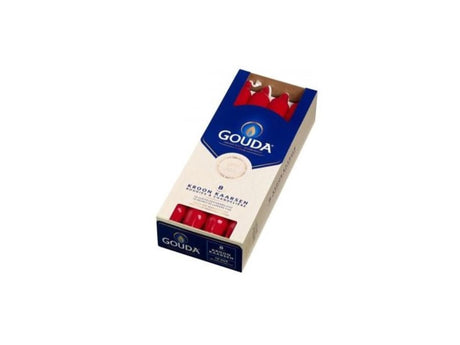 Gouda Kronenkerze Rot 240 24 Schachtel mit 8 Stück 10 Brennstunden