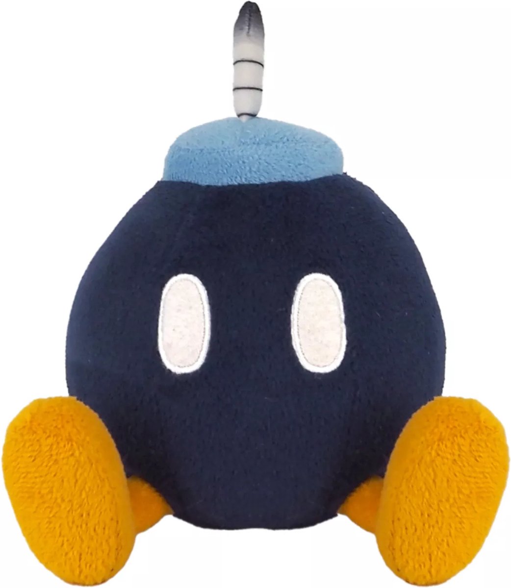 Nintendo together+ nintendo together + super mario bros – bob-bomb official licensed knuffel – 13 cm pluche