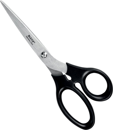 Leitz Edelstahlschere – 200 mm – ergonomischer Griff – schwarz