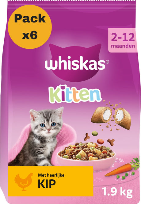 Whiskas Katzenfutter – Junior – Huhn – Beutel 6 x 1,9 kg