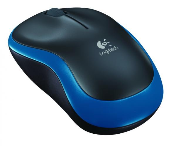 Logitech M185 kabellose optische Maus blau [RF 2,4 GHz, 1000 dpi, 3 Tasten, AA, 10 m]